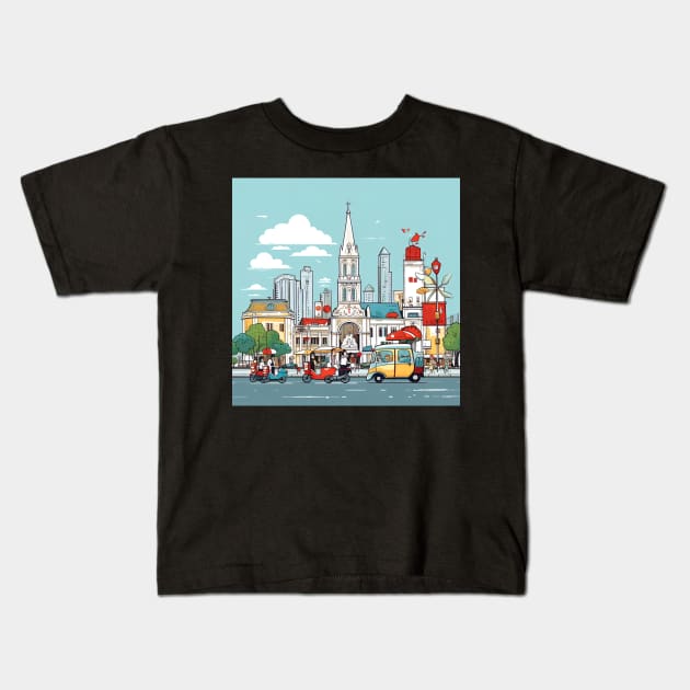 Ho Chi Minh City Kids T-Shirt by ComicsFactory